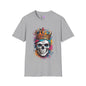 Colorful Crowned Skull Adult T-shirt