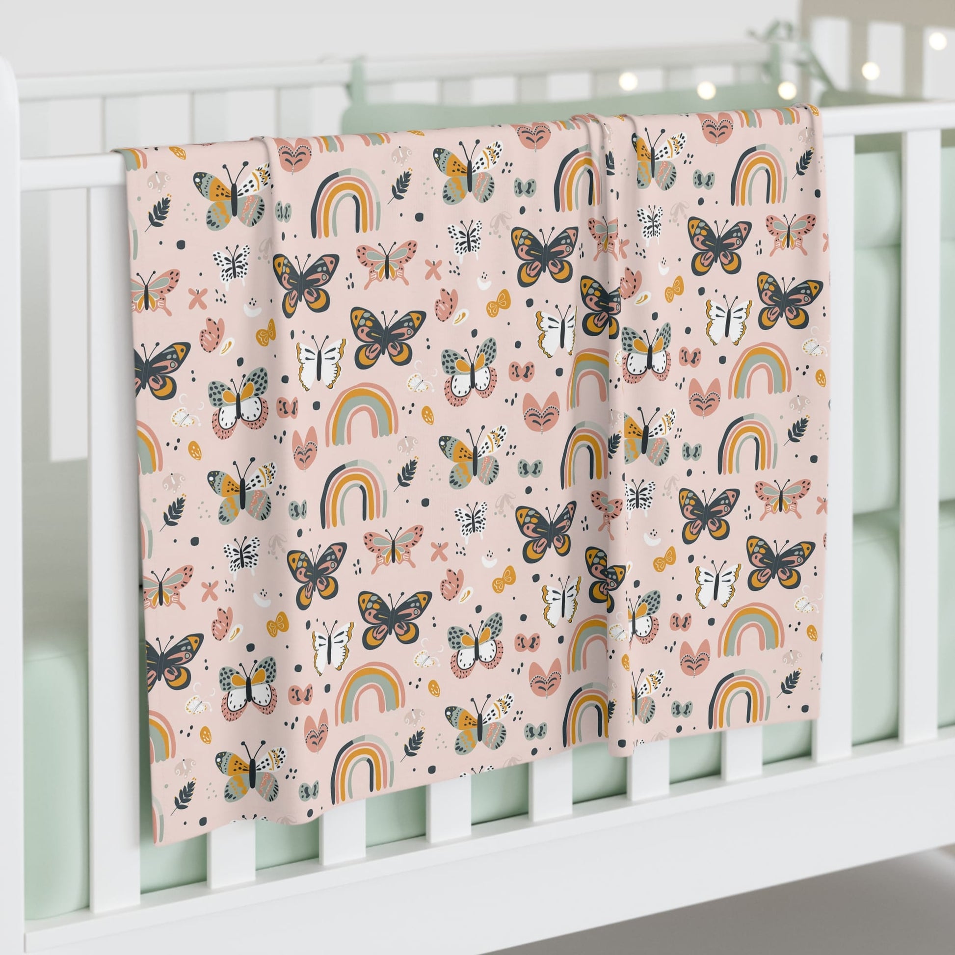 Rainbow Wings & Tiny Things Baby Swaddle Blanket