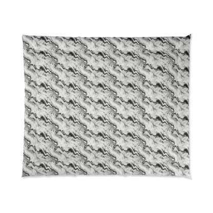 Frost Veil Marble Comforter