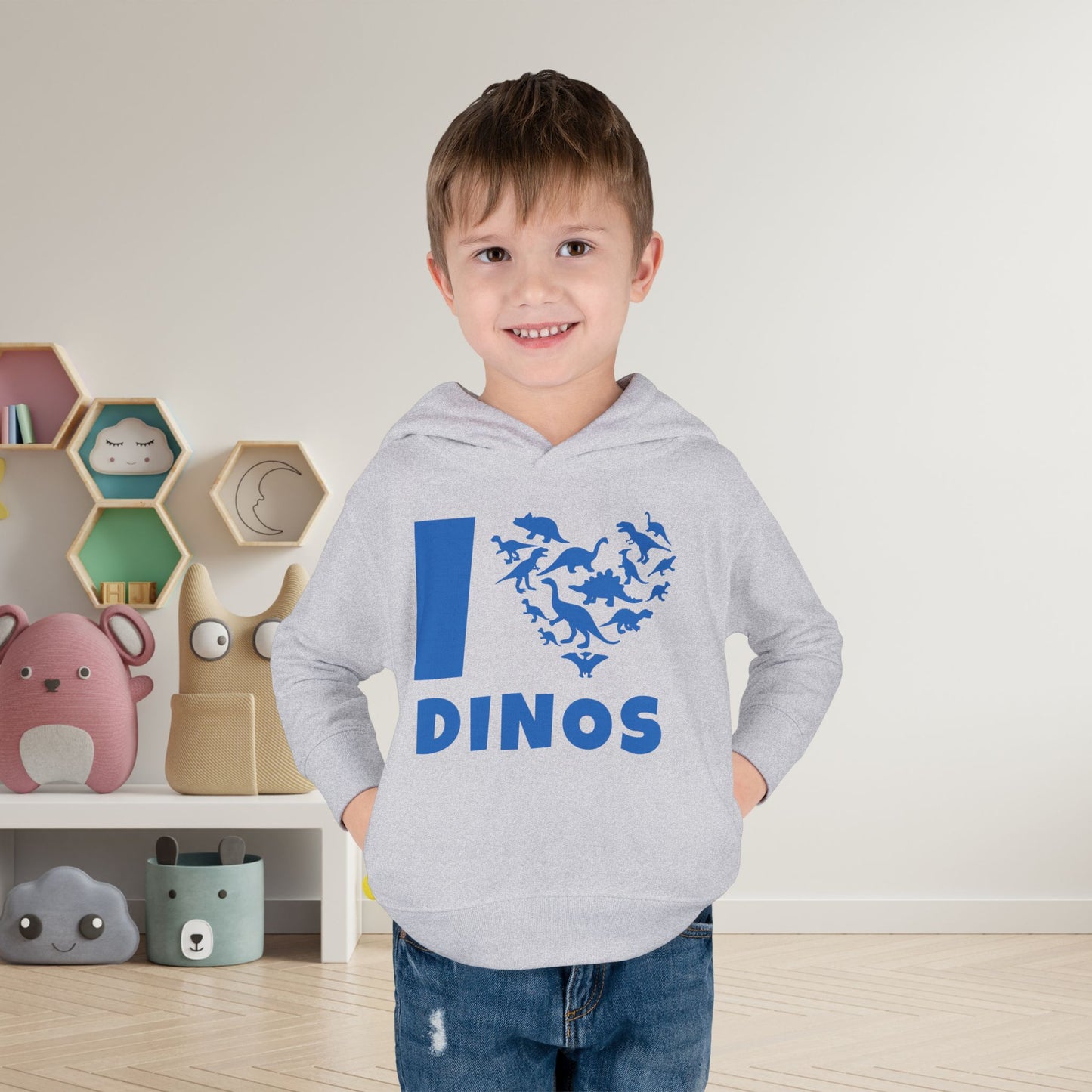 I Love Dinos (Dino Heart) Toddler Hoodie