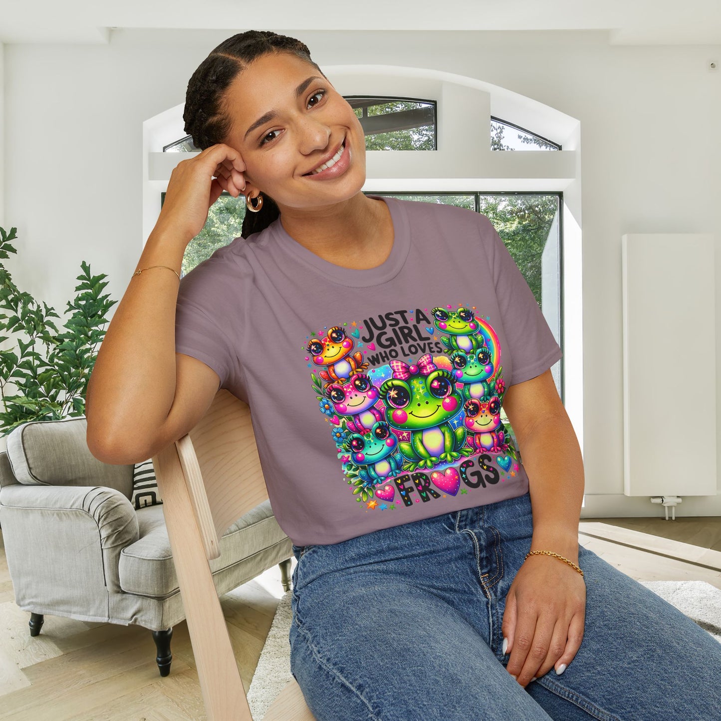Just A Girl Who Loves Frogs Adult T-shirt