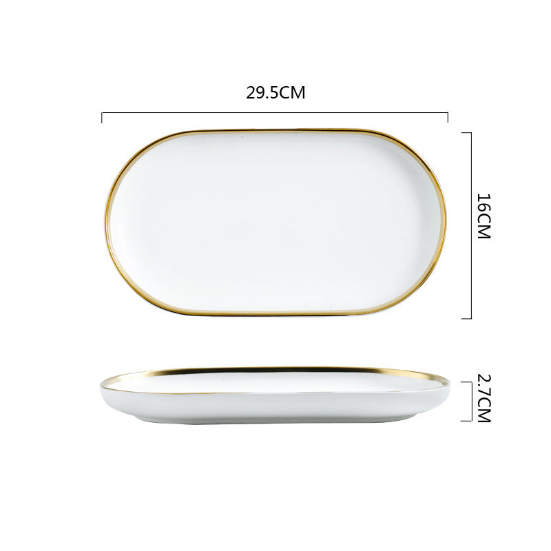 Signature Gold & Silver Trim Dinnerware Set