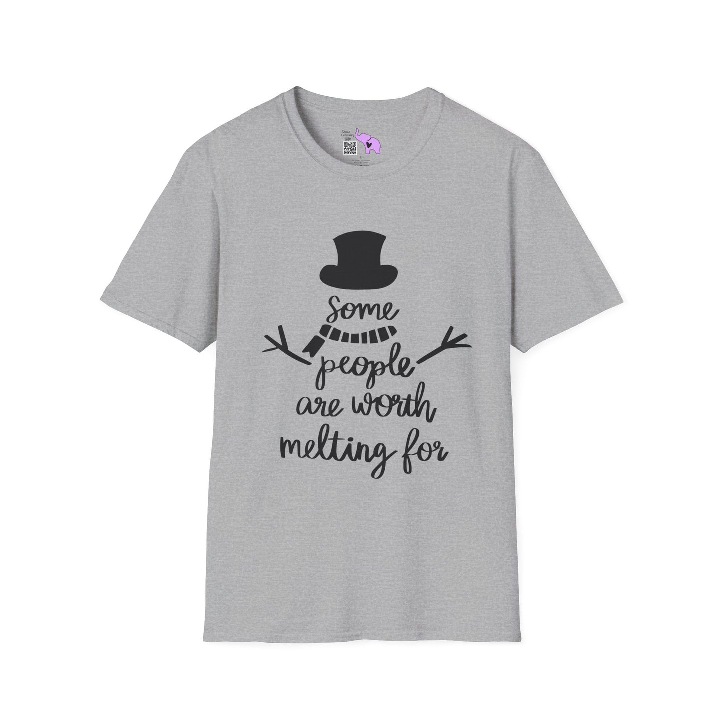 Some People Are Worth Melting For (Snowman) Adult T-shirt