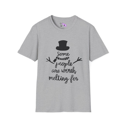 Some People Are Worth Melting For (Snowman) Adult T-shirt