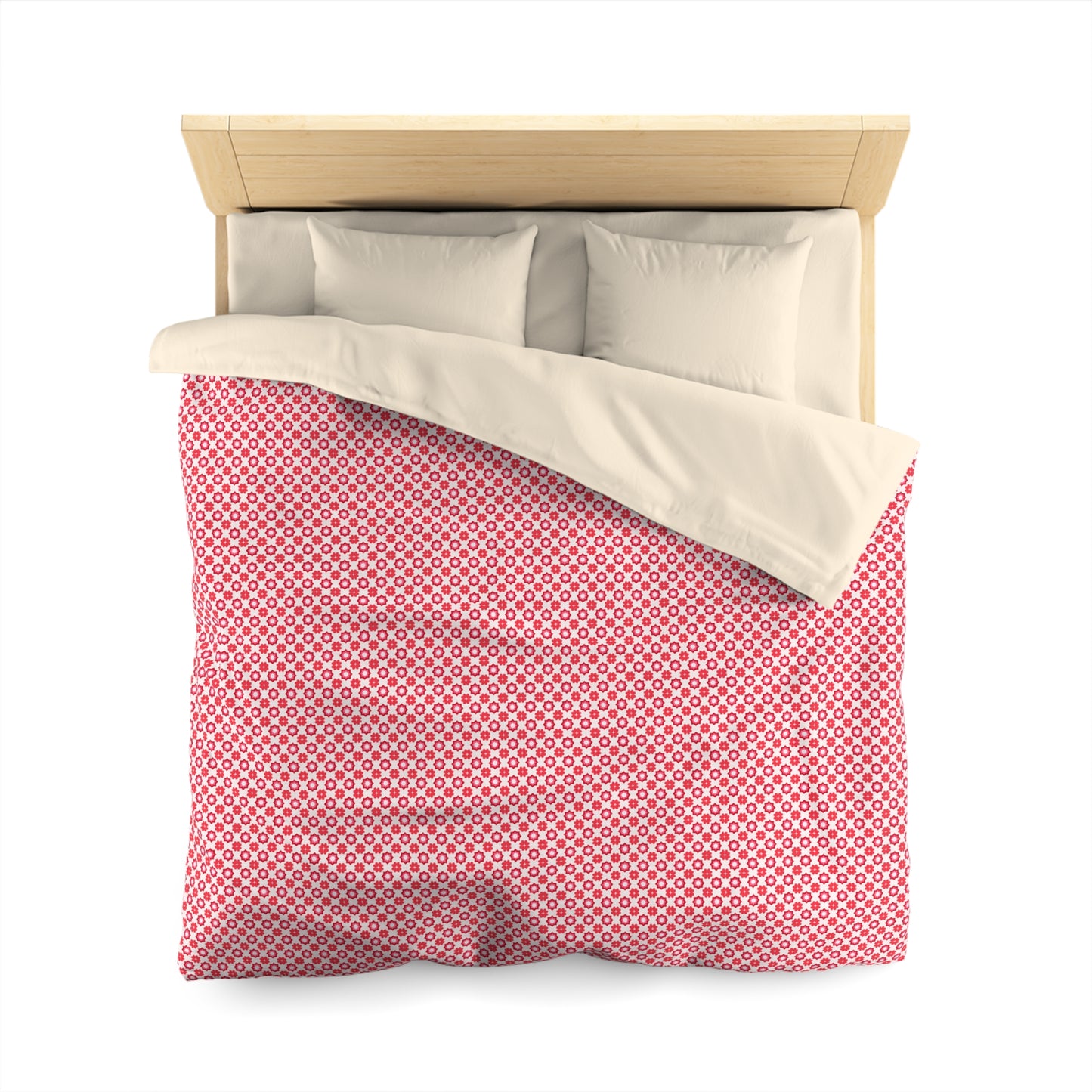 Scarlet Star Garden Microfiber Duvet Cover