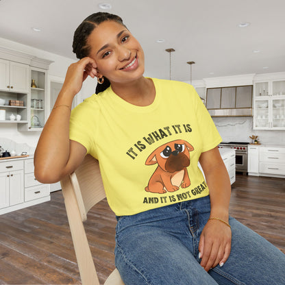 It Is What It Is And It's Not Great (Dog) Adult T-shirt