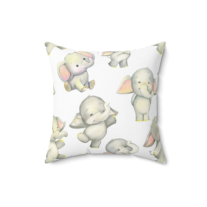 Dancing Elephants Throw Pillow
