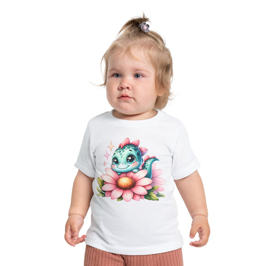 Dinosaur Flower Baby T-Shirt