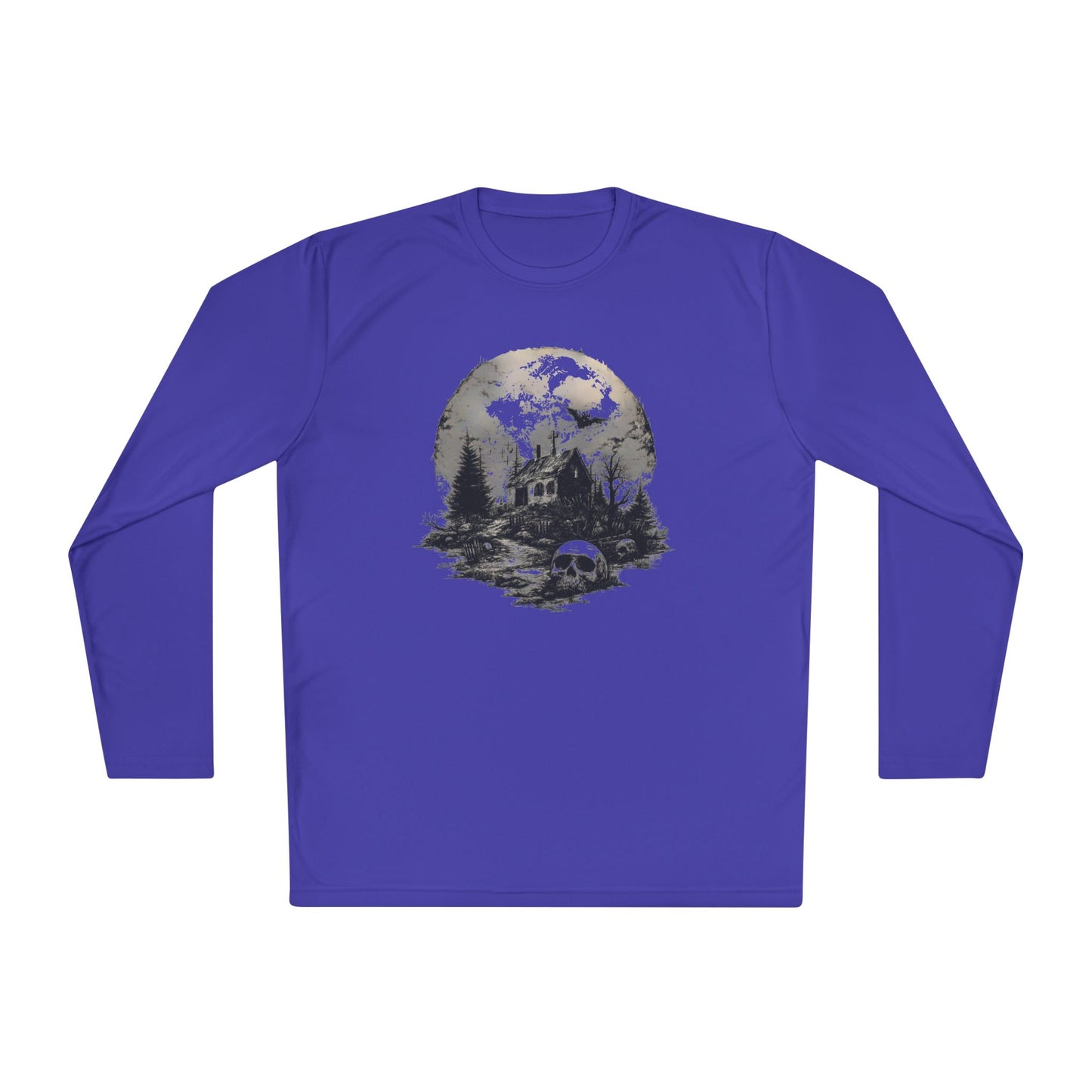 Creepy Full Moon Adult Long Sleeve Tee