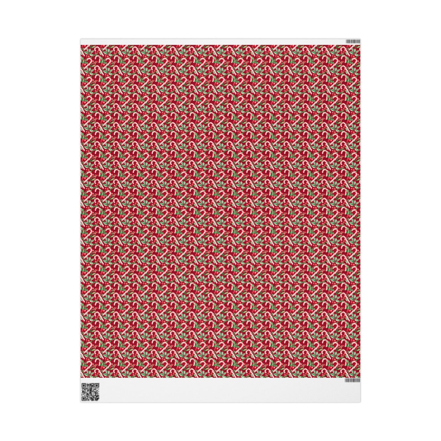 Holiday Cane Craze Wreaths Wrapping Paper