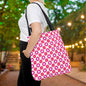 Rosy Star Garden Canvas Tote Bag
