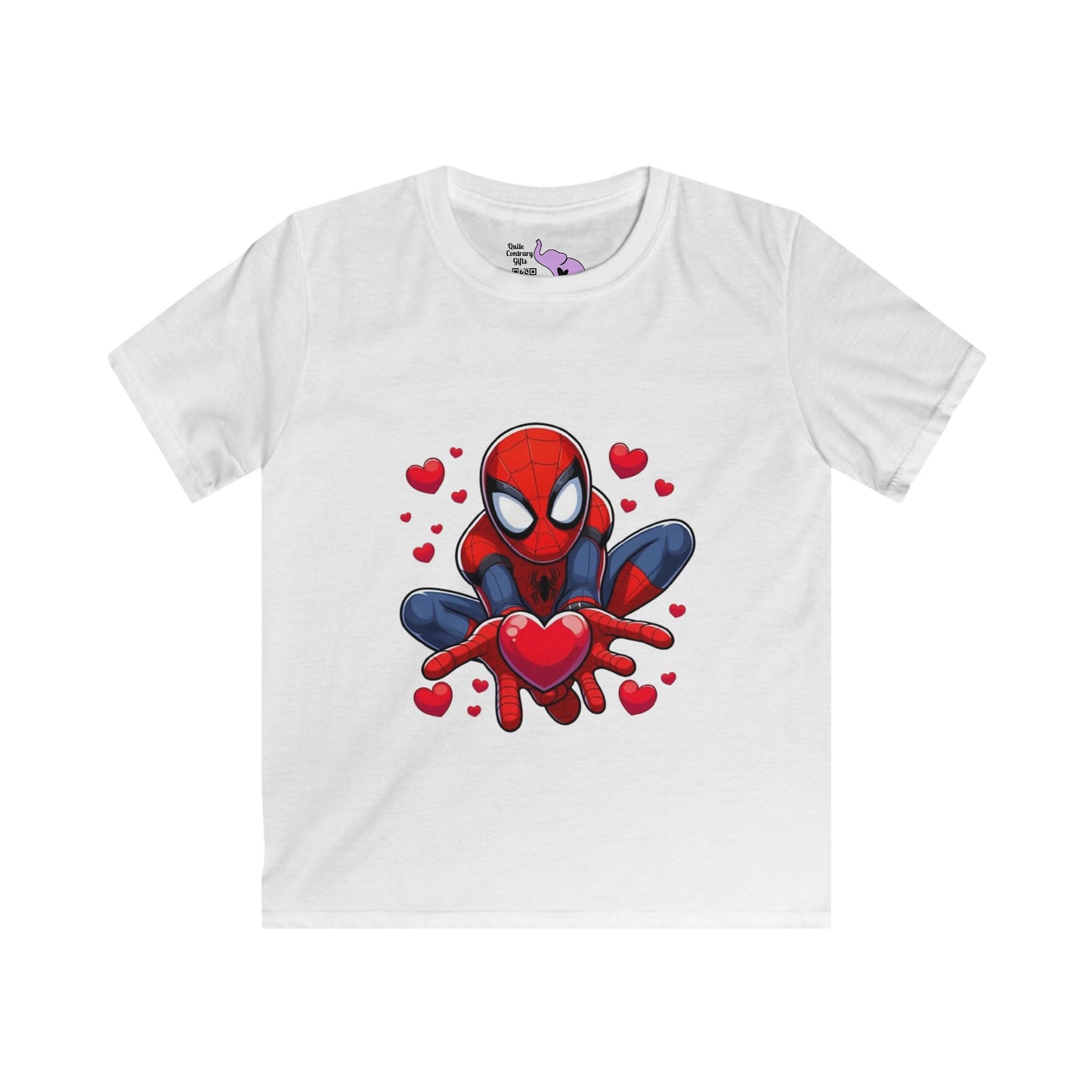 Valentines Spiderman Youth Softstyle Tee