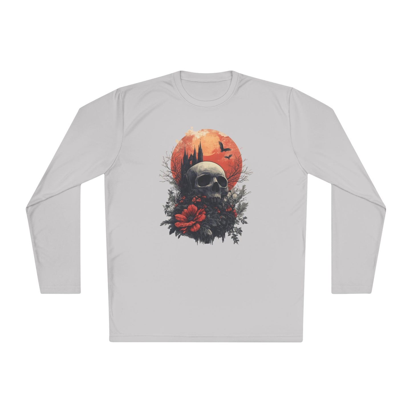 Halloween Graveyard 2 Adult Long Sleeve Tee