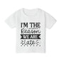 I'm The Reason We Are Late Heavy Cotton™ Toddler T-shirt