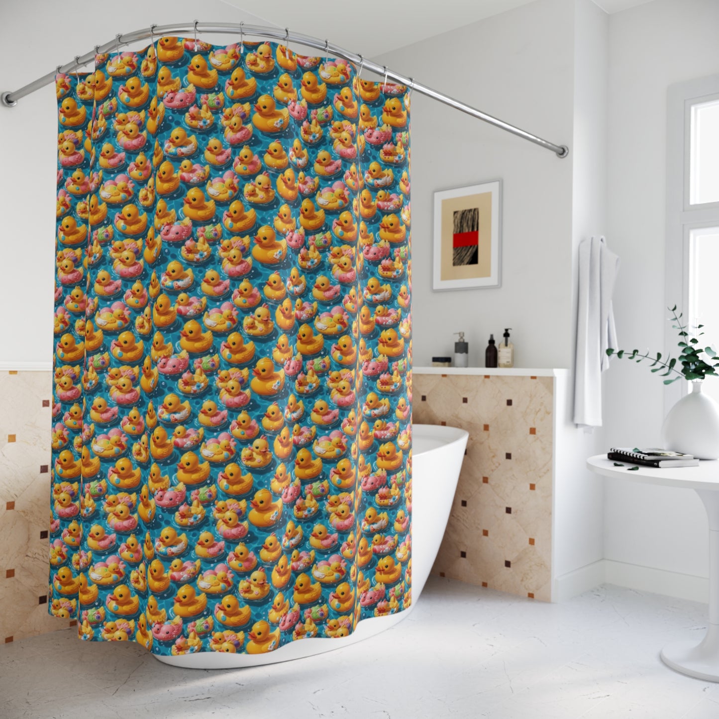 Cute Rubber Ducks Shower Curtain