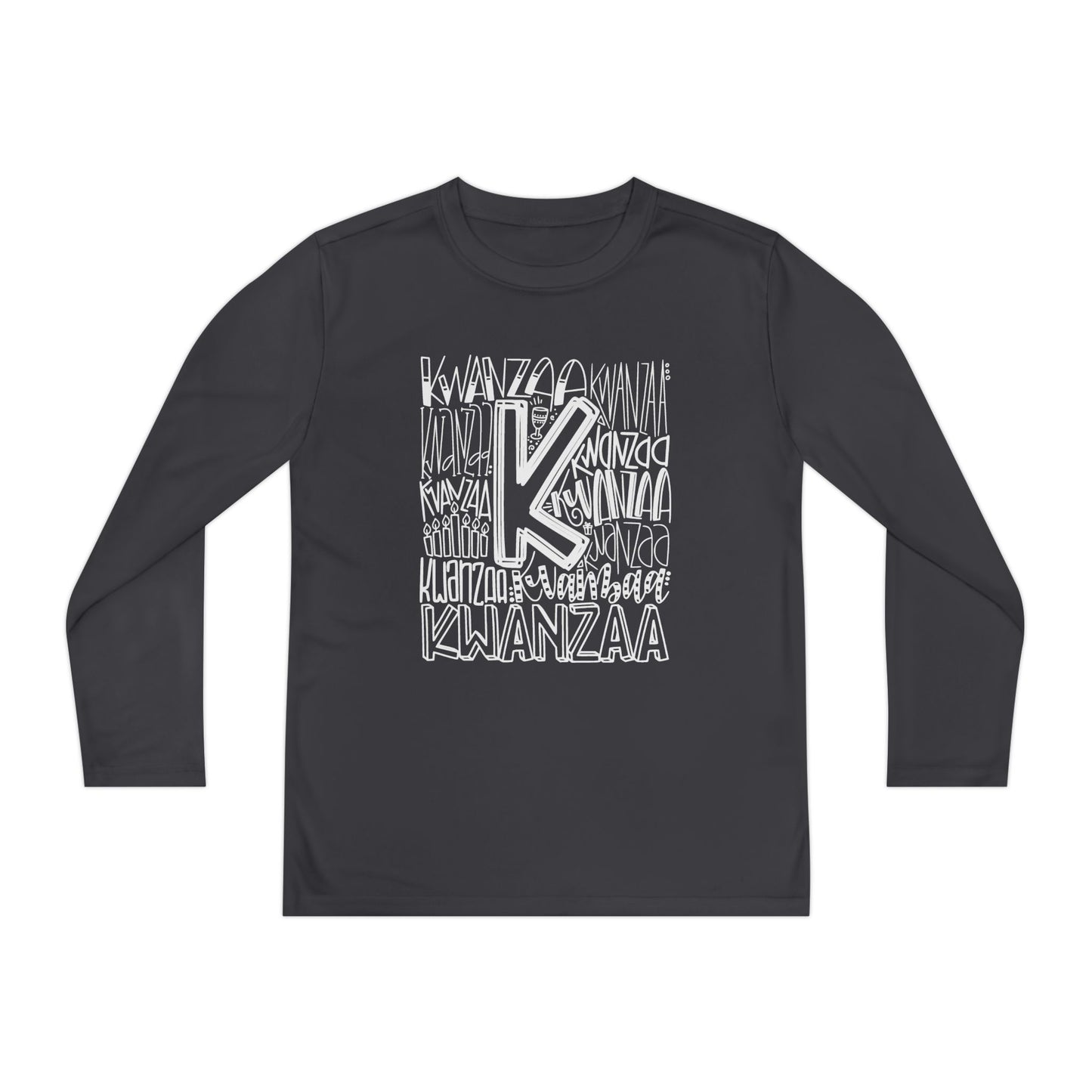Kwanzaa Wordcloud Youth Long Sleeve Tee