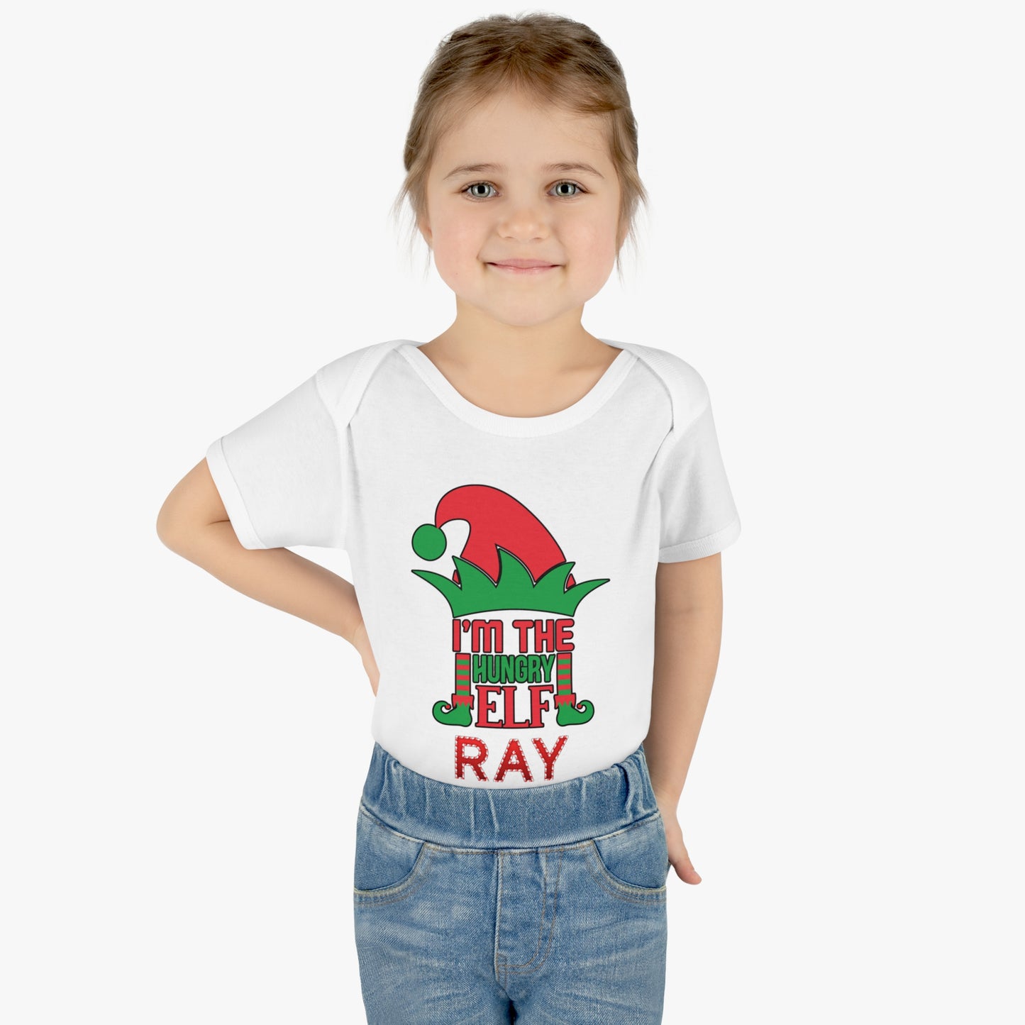 I'm The Hungry Elf Infant Baby Rib Bodysuit