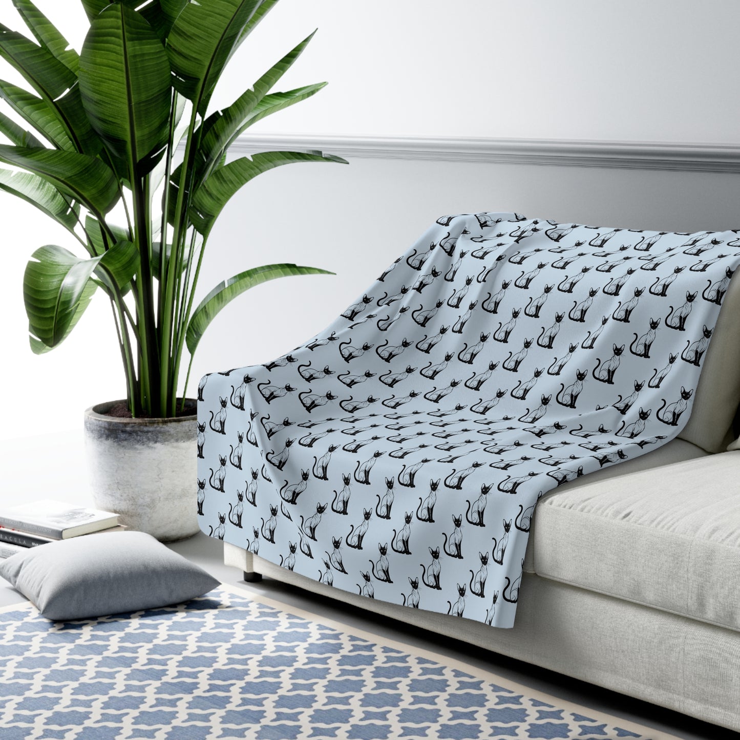 Siamese Charm – Ocean Breeze Fleece Blanket