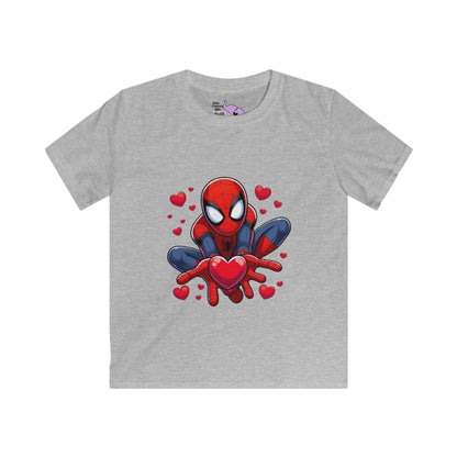 Valentines Spiderman Youth Softstyle Tee