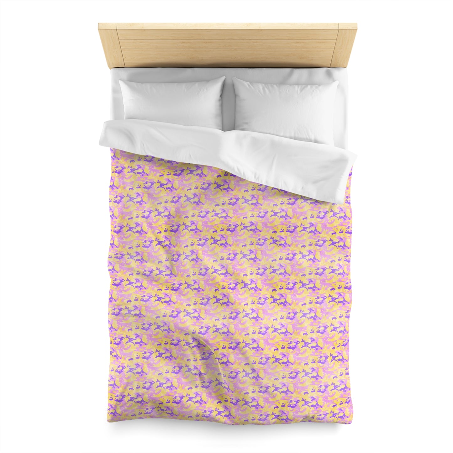 Peach Sorbet Camo Duvet Bedding Set