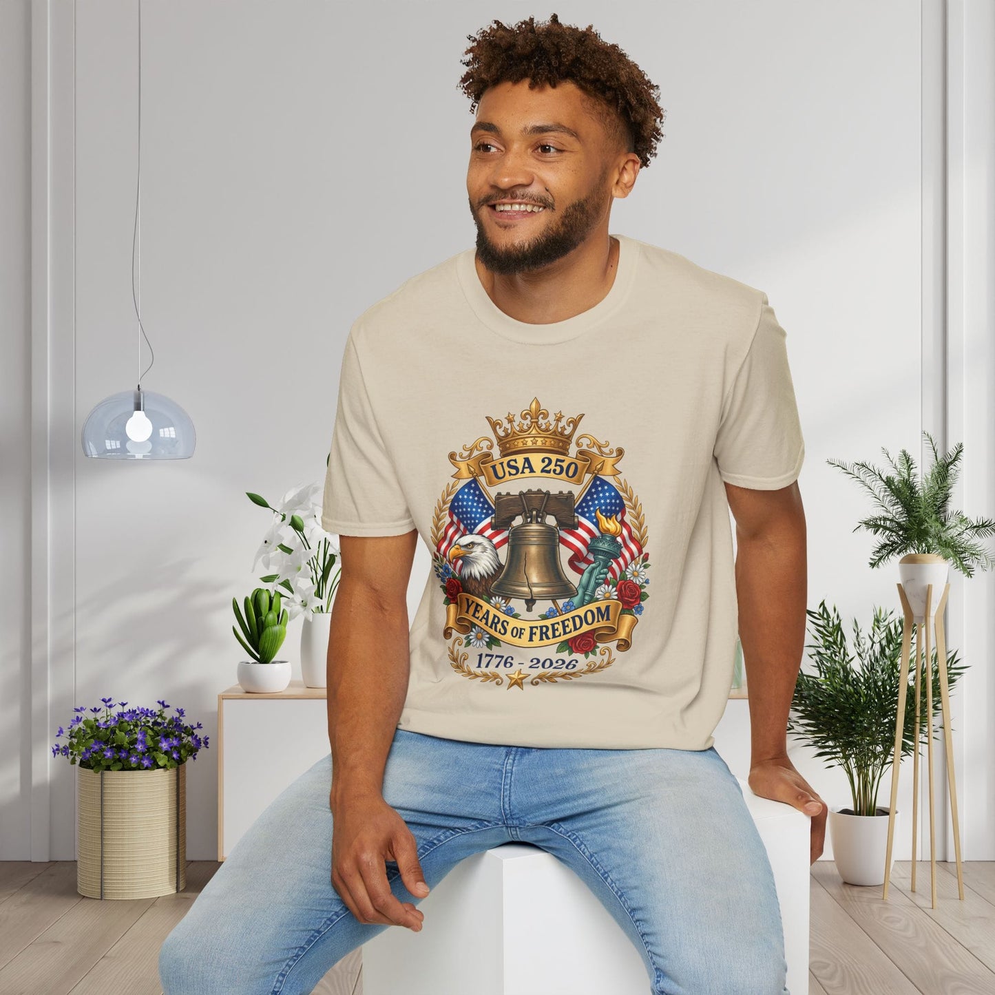 Liberty Bell USA 250 Years of Freedom Adult T-shirt