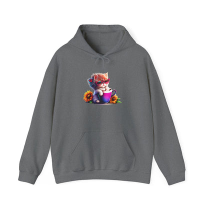 Cool Sunflower Kitten Heavy Blend™ Hooded Sweatshirt