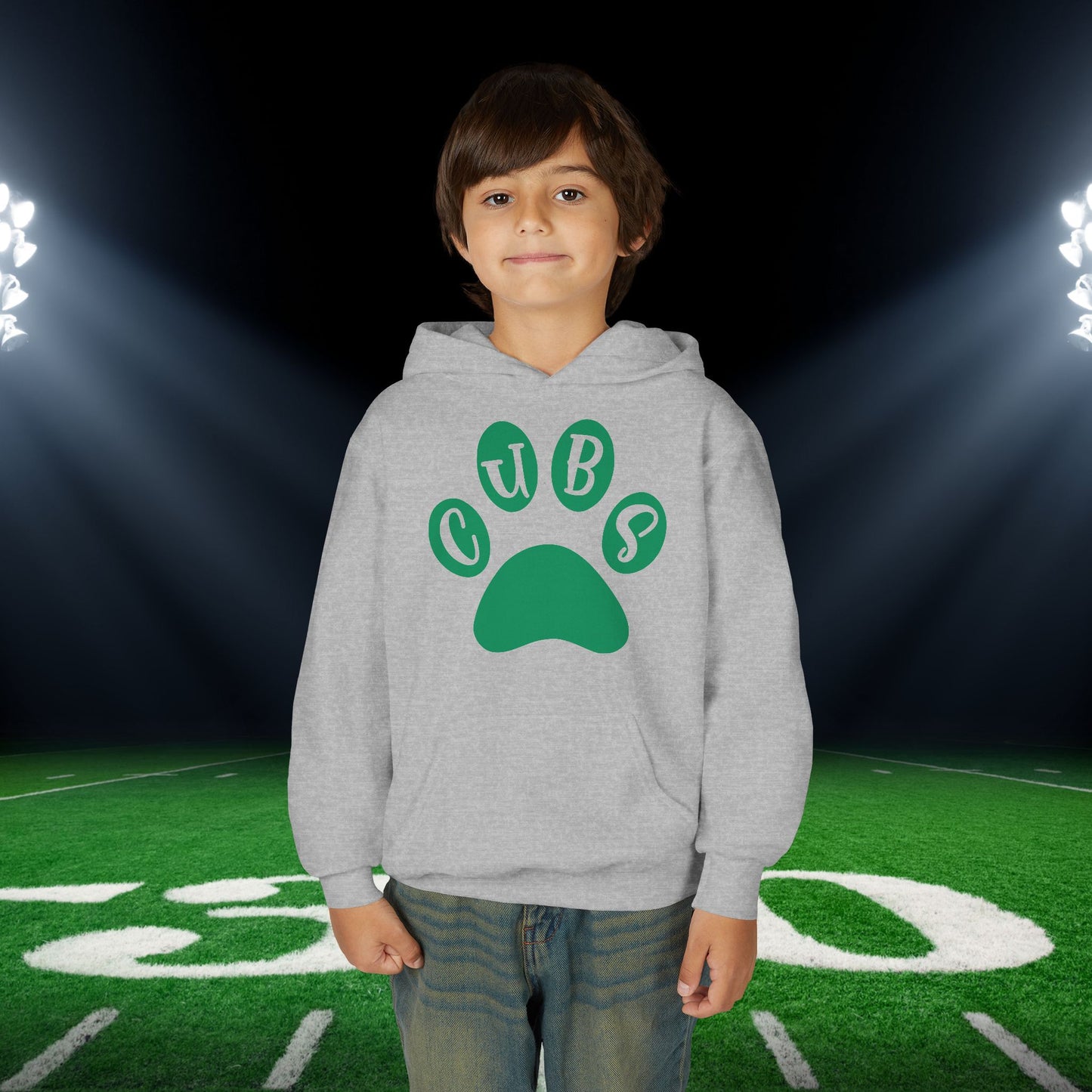 Brenham Cub Tracks Youth Heavy Blend Hoodie
