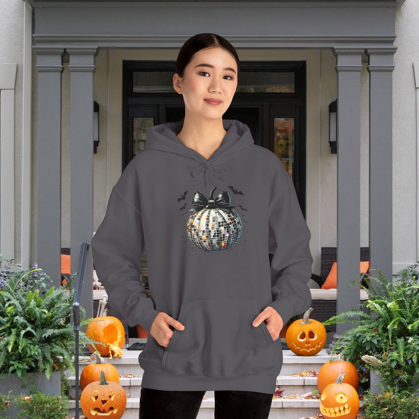 Silver Disco Pumpkin Heavy Blend™ Hooded Sweatshirt