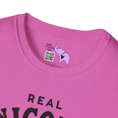 Real Unicorns Have Curves (Rhino) Adult T-shirt