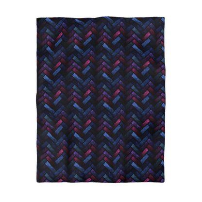 Velvet Angles Print Microfiber Duvet Cover