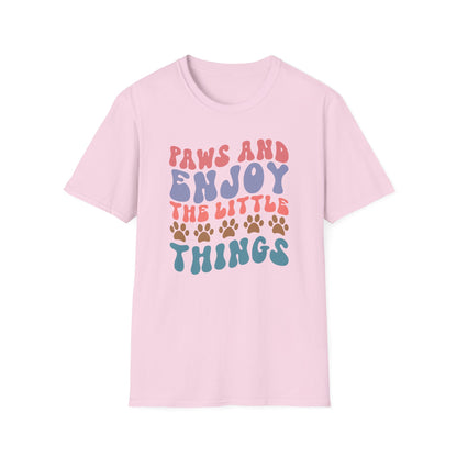 Paws And Enjoy The Little Things Adult T-shirt