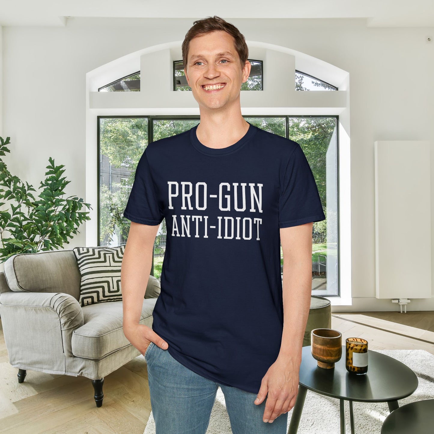 Pro-Gun Anti-Idiot Adult T-shirt