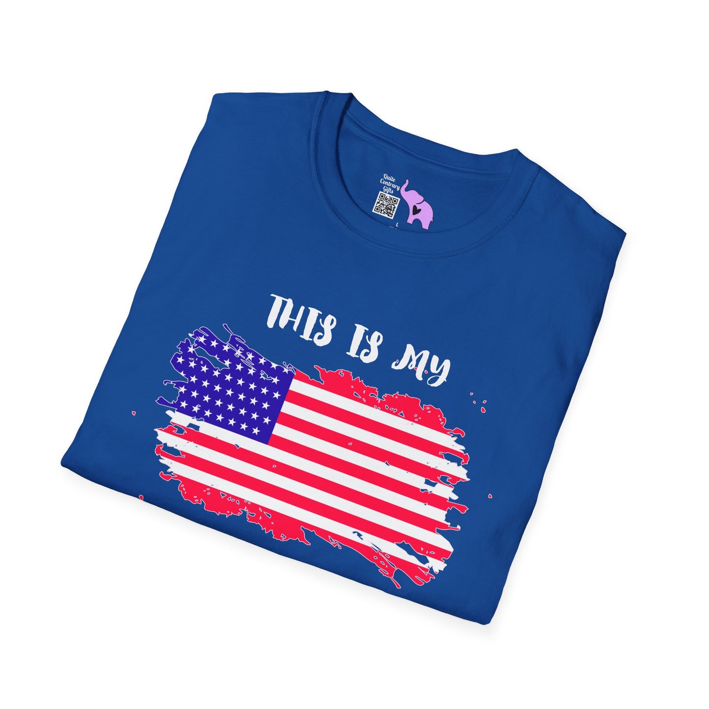 This is My Pride Flag American Flag Adult T-shirt