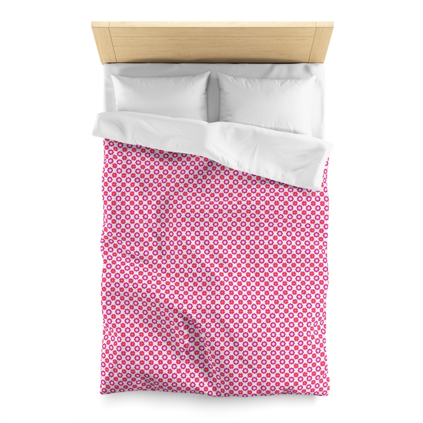 Rosy Star Garden Microfiber Duvet Cover