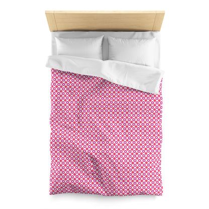 Rosy Star Garden Microfiber Duvet Cover