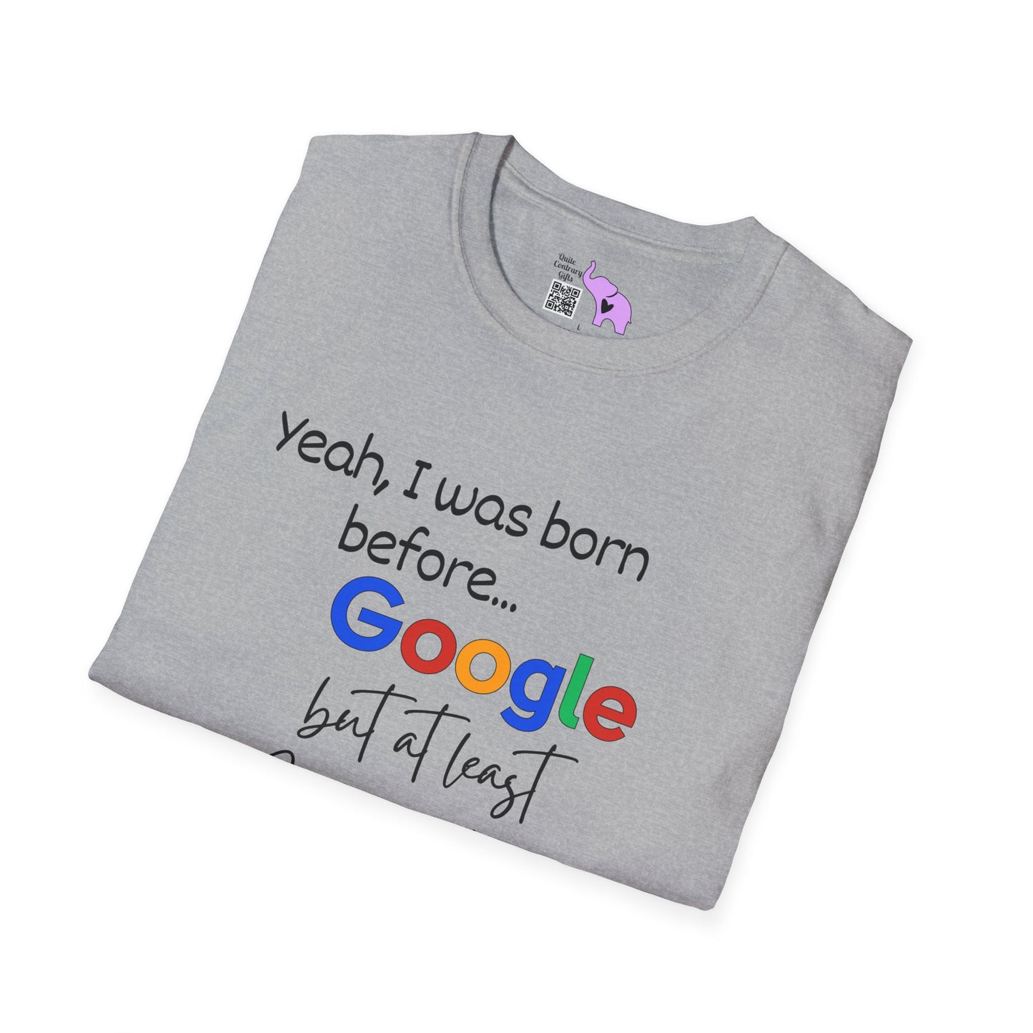 I Was Born Before Google But At Least I Can Write In Cursive Adult T-shirt