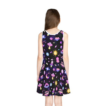 Cosmic Recess Girls' Sleeveless Sundress