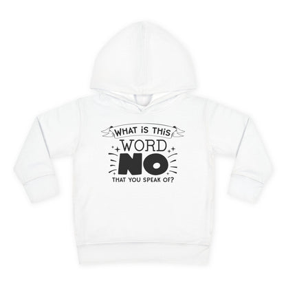 What Is This Word No That You Speak Of? Toddler Hoodie