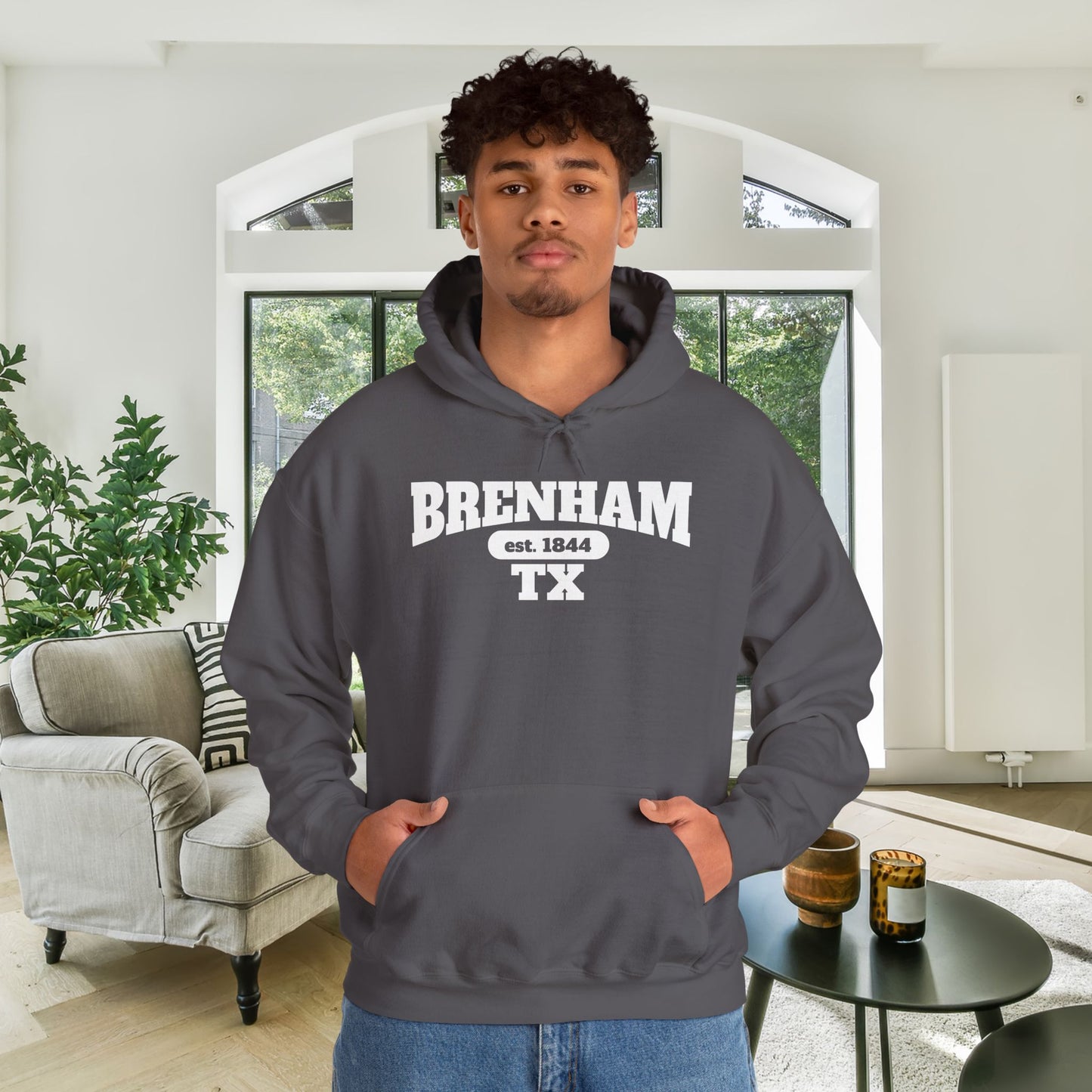 Brenham Tx Est. 1844 Adult Heavy Blend™ Hoodie
