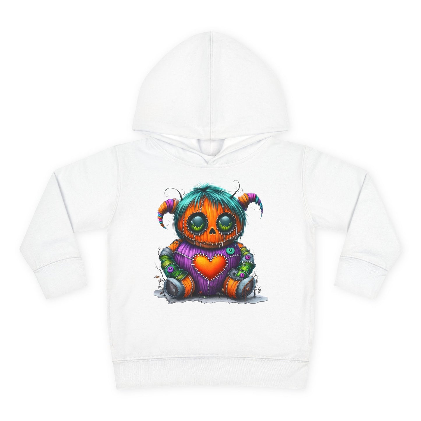 Patchwork Pumpkin Heart Toddler Hoodie