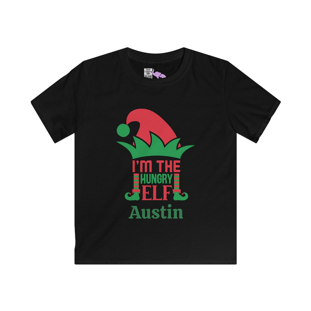 I'm The Hungry Elf Personalized Youth Softstyle Tee