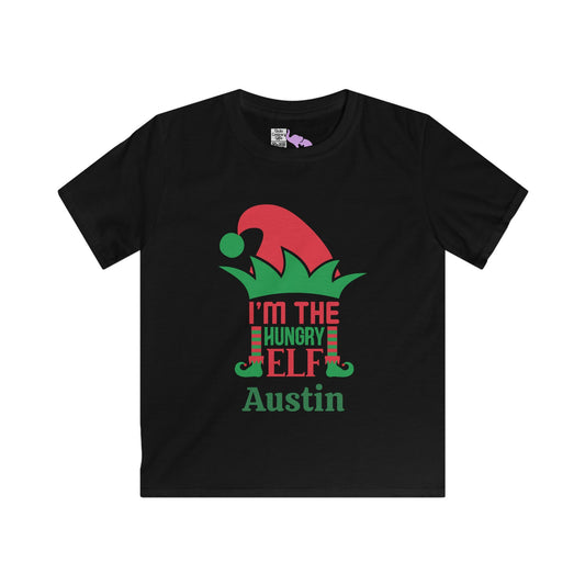 I'm The Hungry Elf Personalized Youth Softstyle Tee