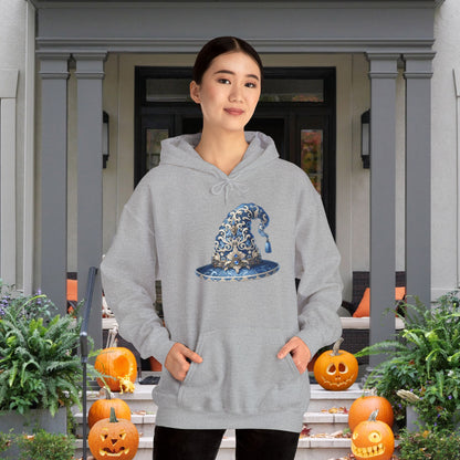 Blue & Silver Witch Hat Heavy Blend™ Hooded Sweatshirt