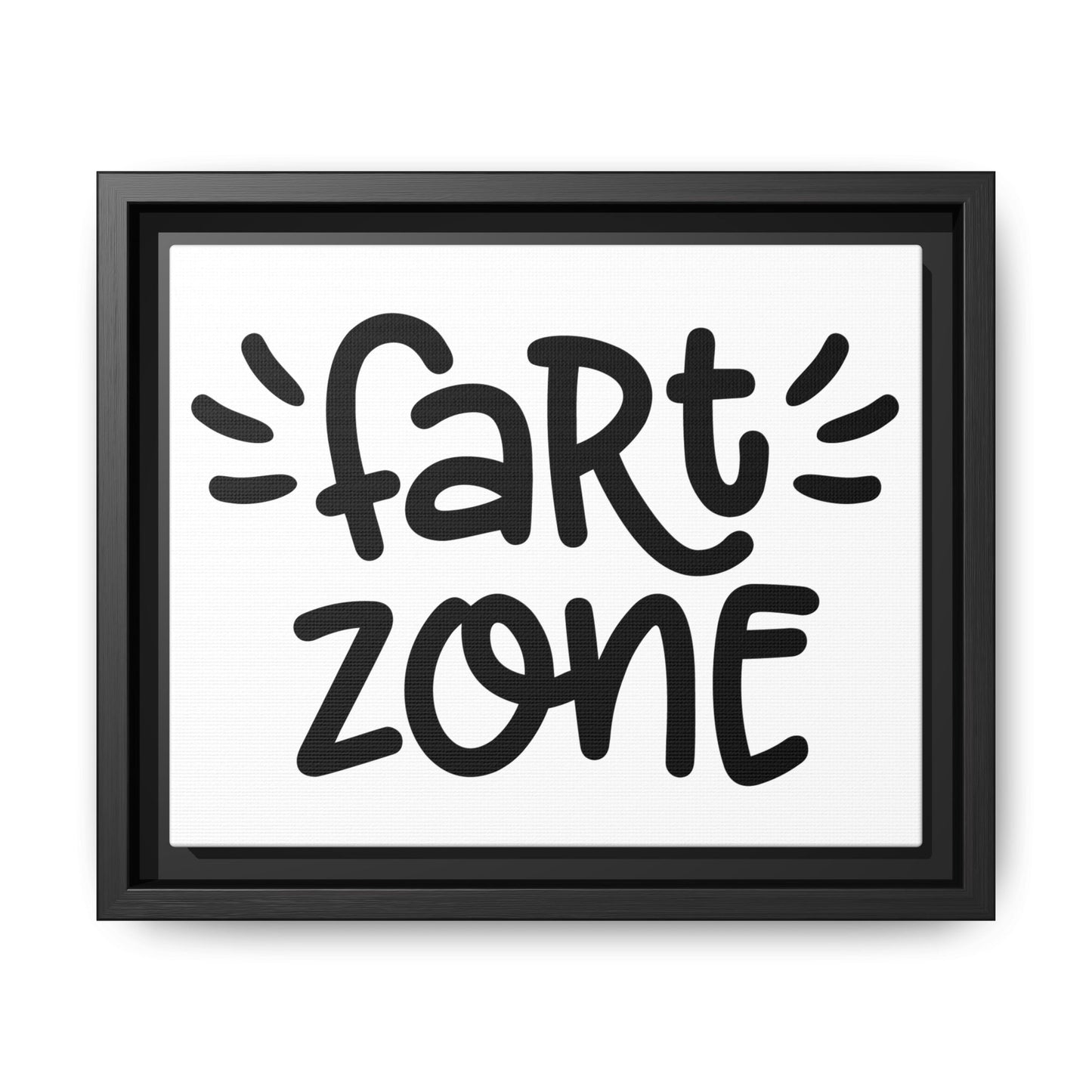 Fart Zone Framed Canvas Bathroom Art
