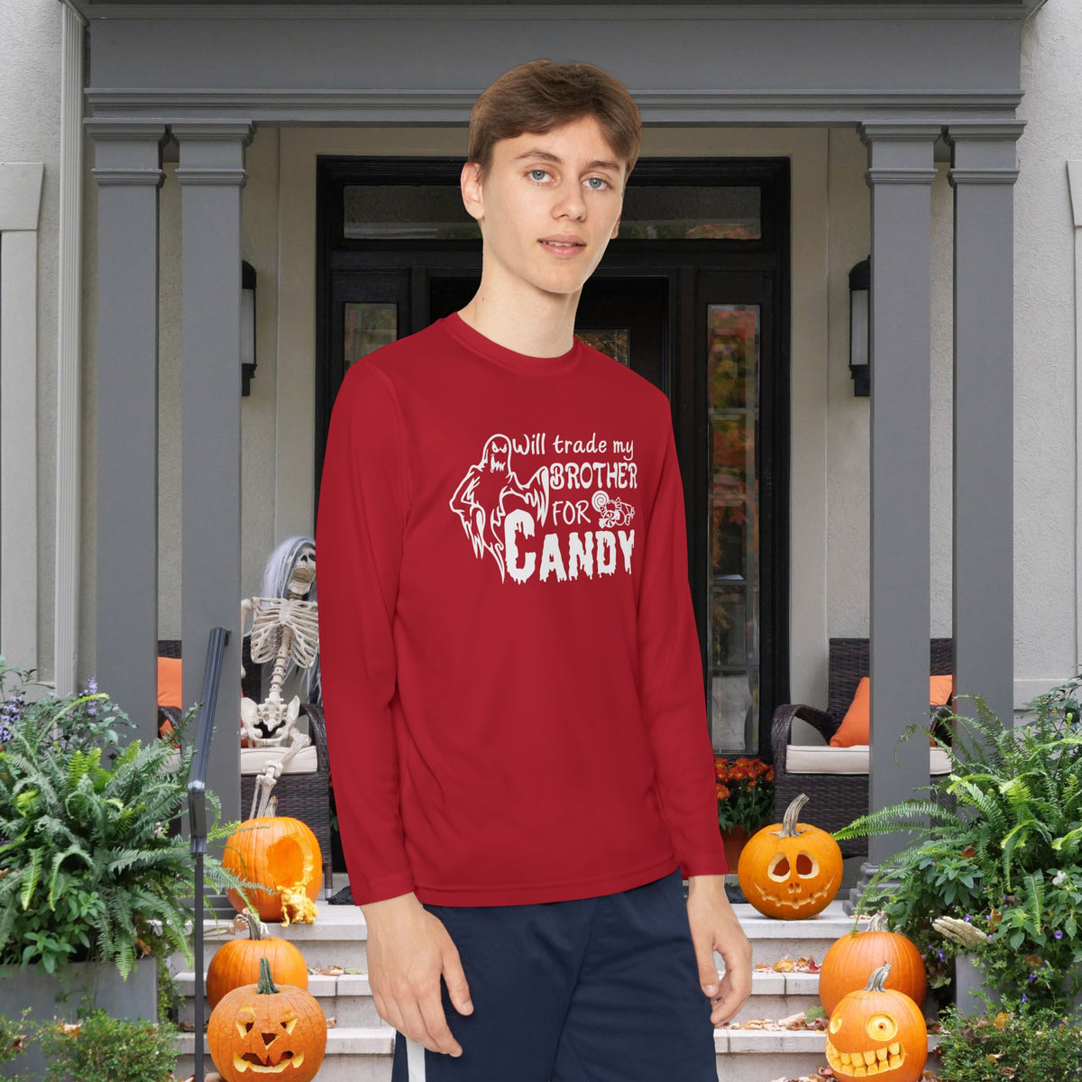 Will Trade My Brother For Candy Youth Long Sleeve Tee