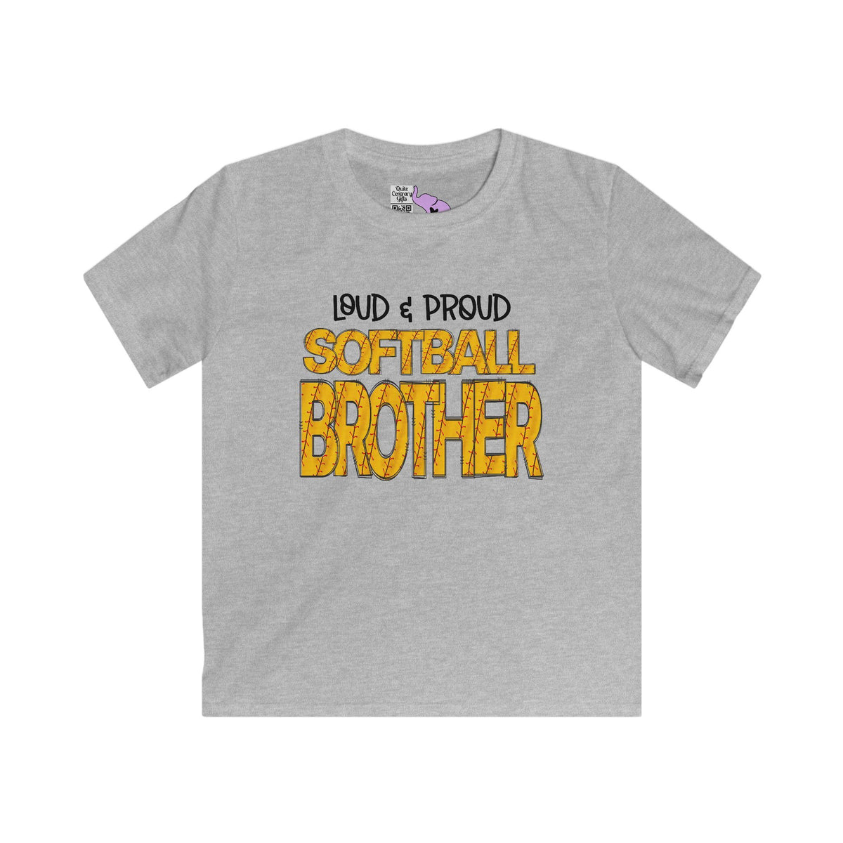 ""Loud & Proud Softball Brother Youth Softstyle Tee