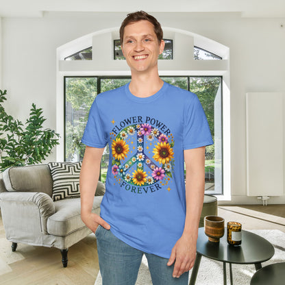 Flower Power Forever Adult T-shirt