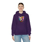 Cute Colorful Kitten in Flowers Heavy Blend™ Hooded Sweatshirt