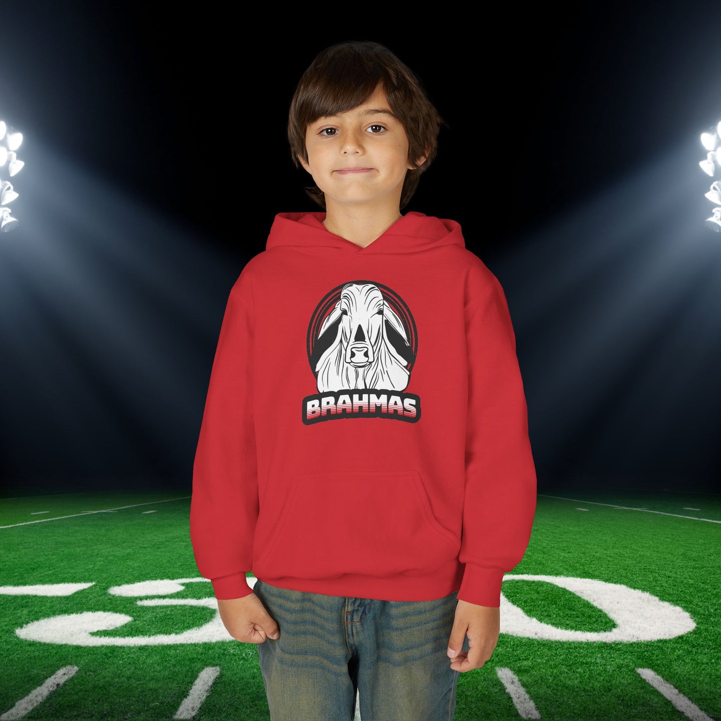 Brahmas Circle Youth Heavy Blend Hoodie