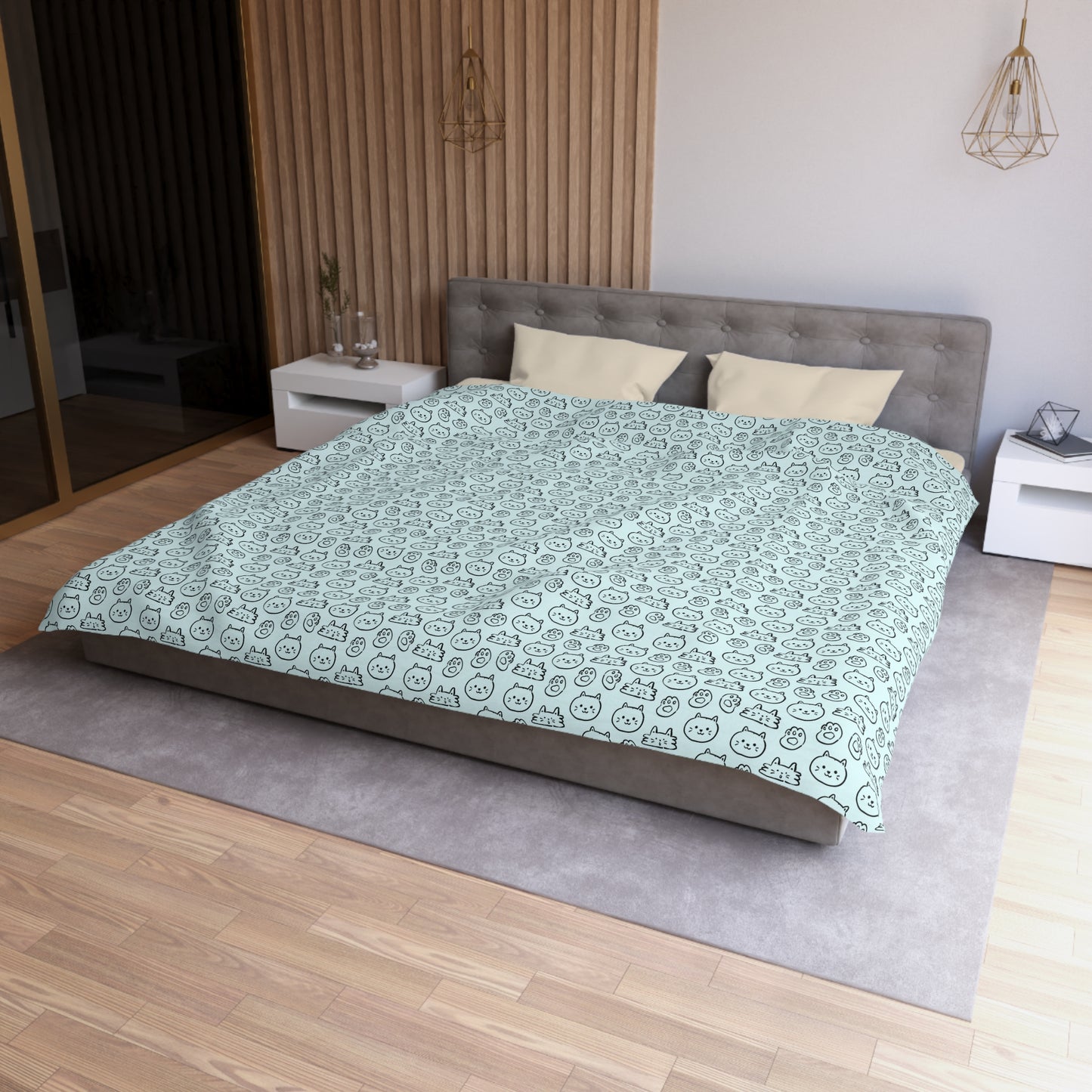 Cat Lovers Microfiber Duvet Cover